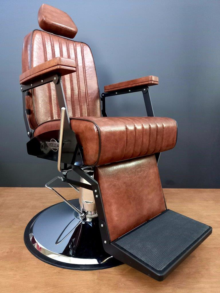 Cadeira de Barbeiro D.H.OSTER - Steel Diamond Brown