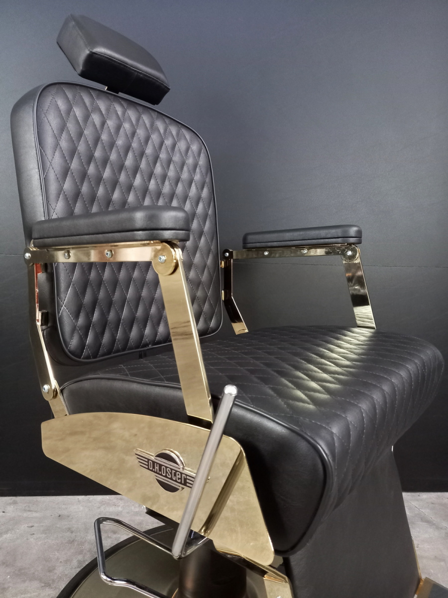 Cadeira de Barbeiro D.H.OSTER Steel Diamond Cromo Black